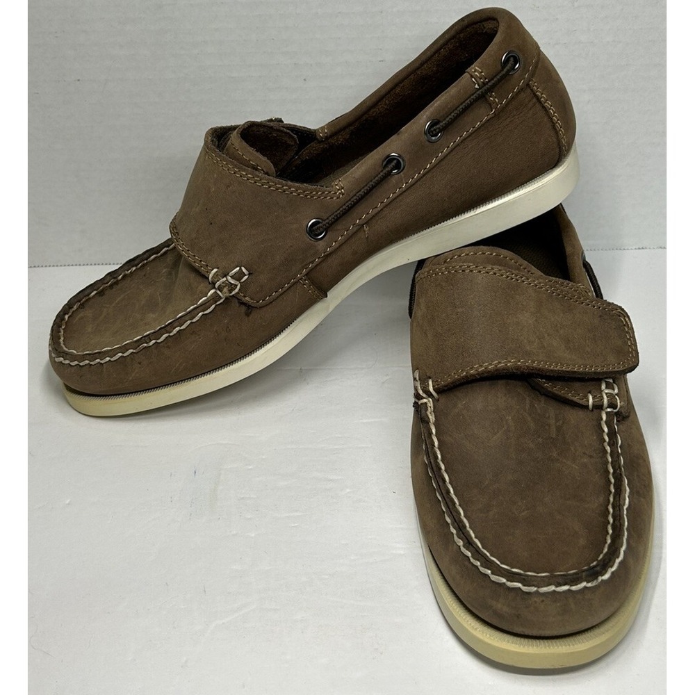 Eastland Men's Leather Boat Shoes Size 8D Style 7027-56 Brown Preppy Dress Shoes